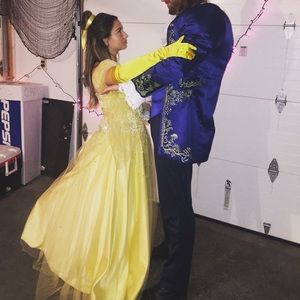 Beauty and the beast belle dress and gloves